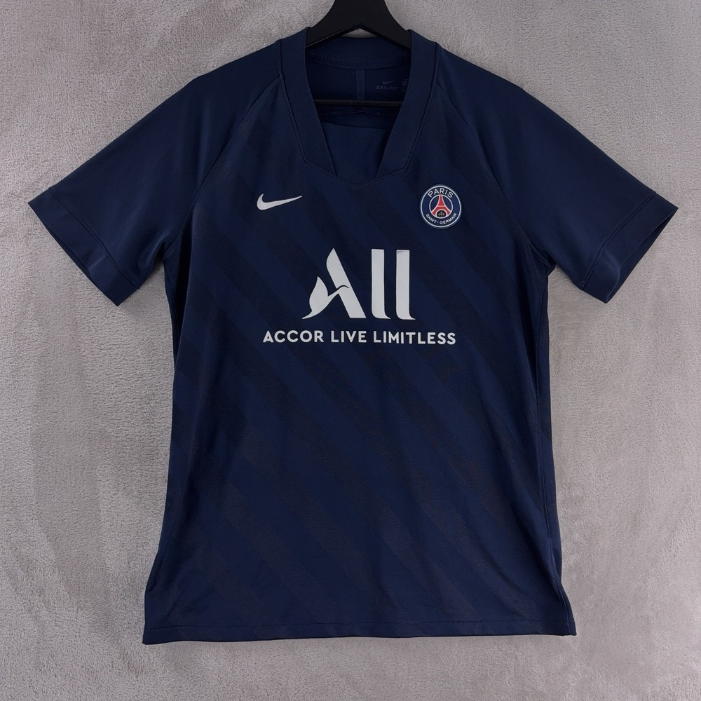 Nike Paris‎ Saint Germain Soccer Jersey Kit Mens Size Medium Blue Dri Fit PSG